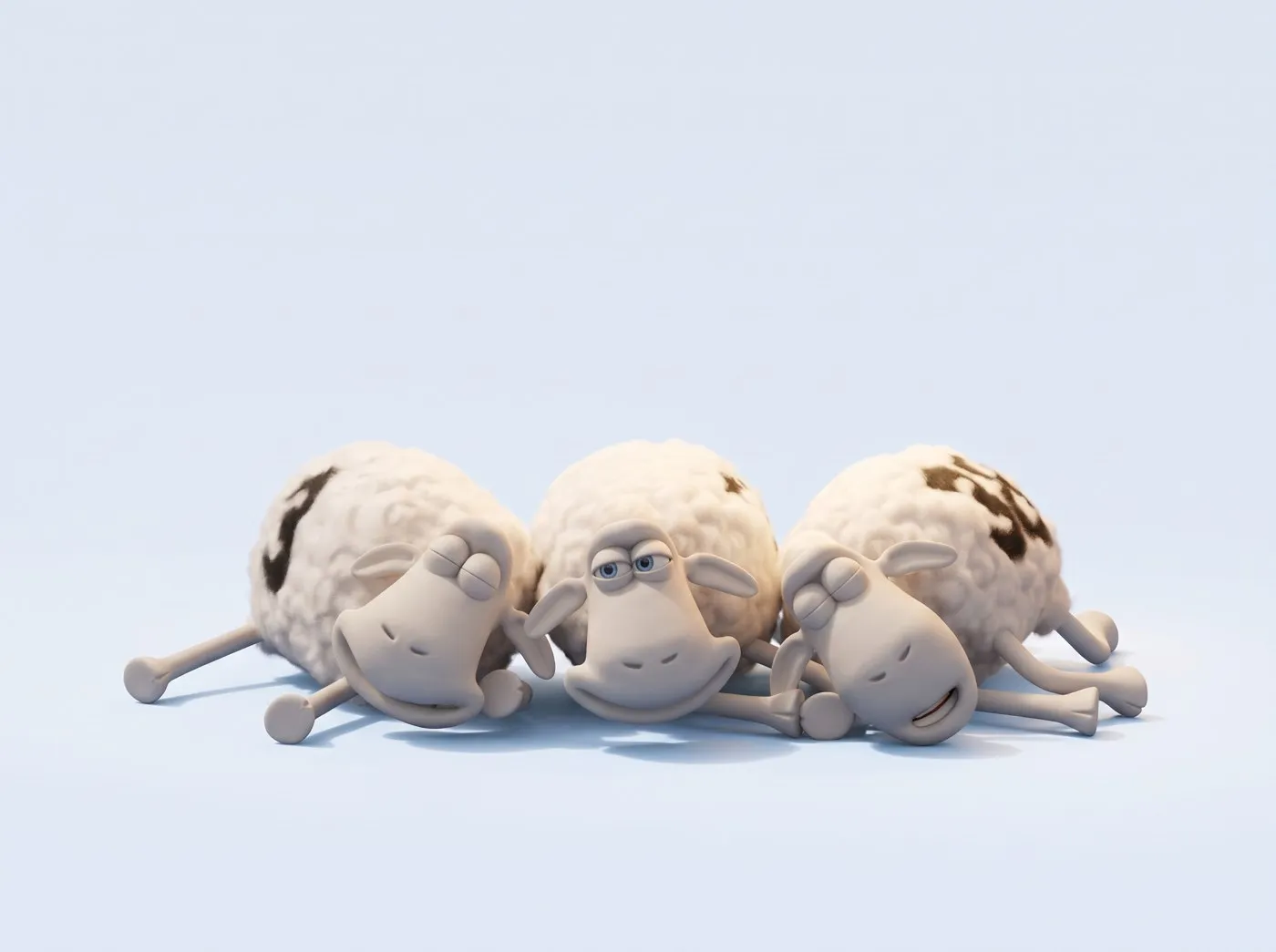 Three Serta counting sheep fast asleep